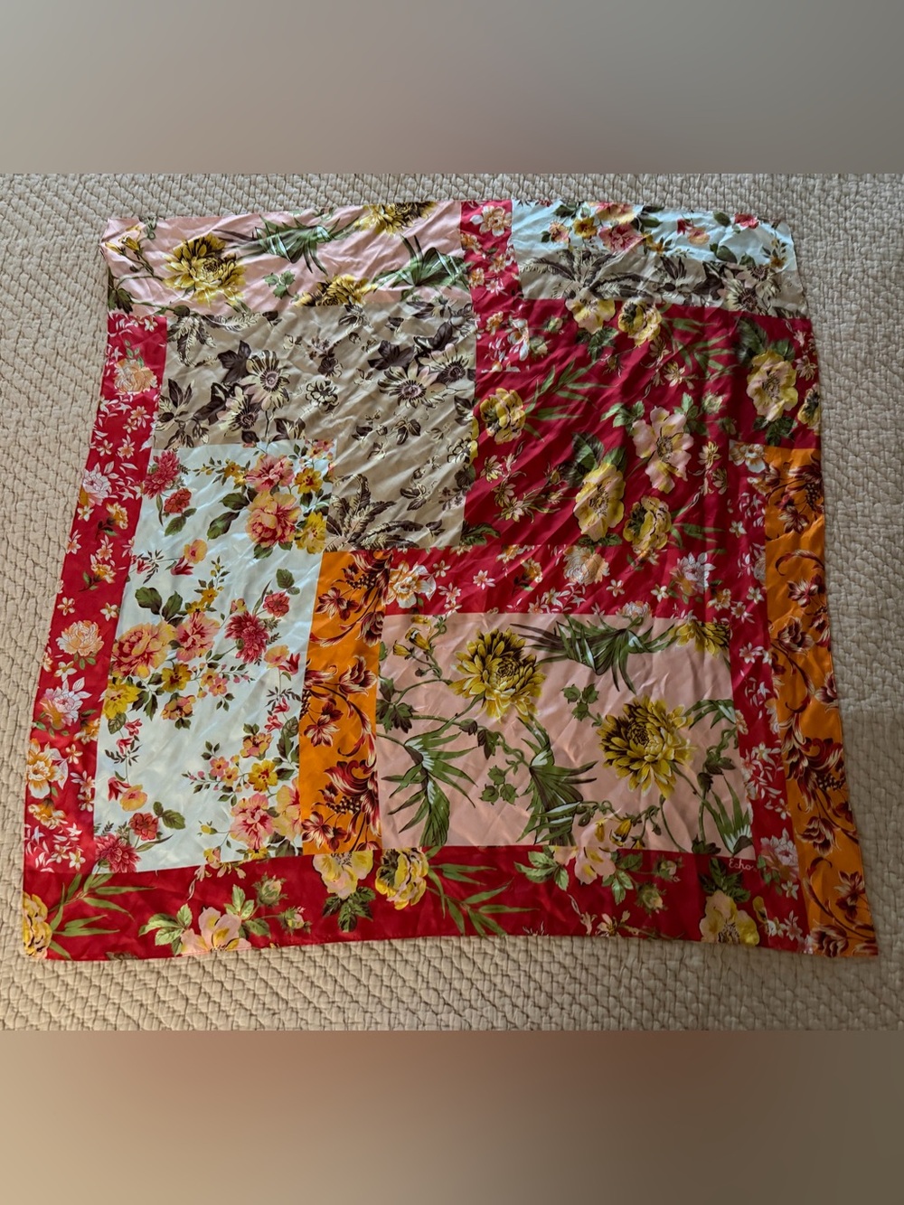Echo Floral 100% Silk Scarf